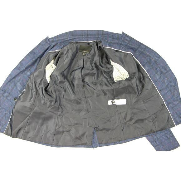 Womens Banana Republic Plaid Blue Career Work Office Blazer Suit Jacket 10 M - Picture 11 of 13